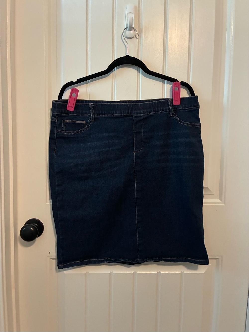 J. Jill Dark Blue Denim Pencil Skirt